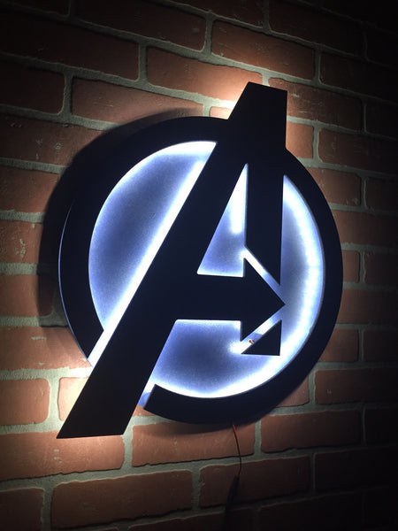 NEW!! Avengers Illuminated LED Backlit Logo Sign for Mancave, Gameroom or Child’s Bedroom