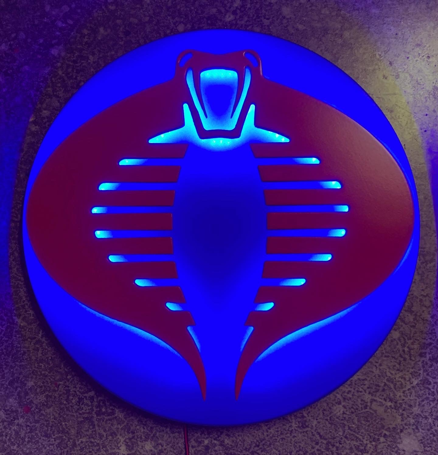 Cobra Commander GI-Joe Illuminated LED Neon Logo Wall Art for Gameroom, Mancave or Child’s Bedroom