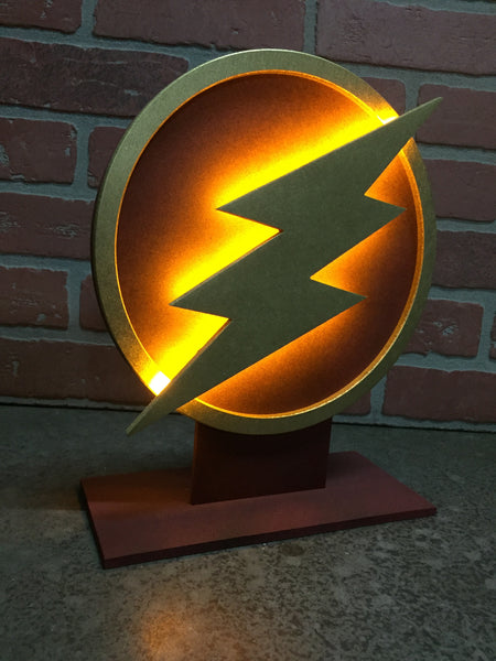 Justice League The Flash Comic book Superhero Logo Tabletop Nightlight