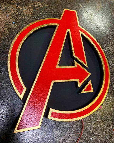 Custom Illuminated Avengers Logo