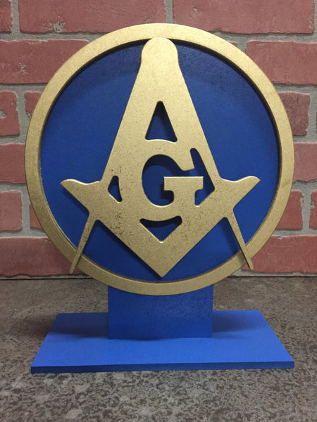 NEW!! Tabletop Ancient Fraternity of Free Masons Masonic Illuminated Symbol Logo for Mancave or Lodge Room