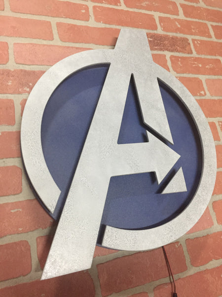 NEW!! Avengers Illuminated LED Backlit Logo Sign for Mancave, Gameroom or Child’s Bedroom