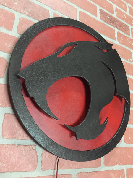 Illuminated LED 80's Thundercats Cartoon Logo for Mancave or Child's Bedroom