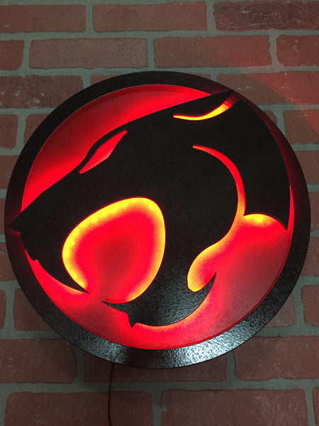 Illuminated LED 80's Thundercats Cartoon Logo for Mancave or Child's Bedroom