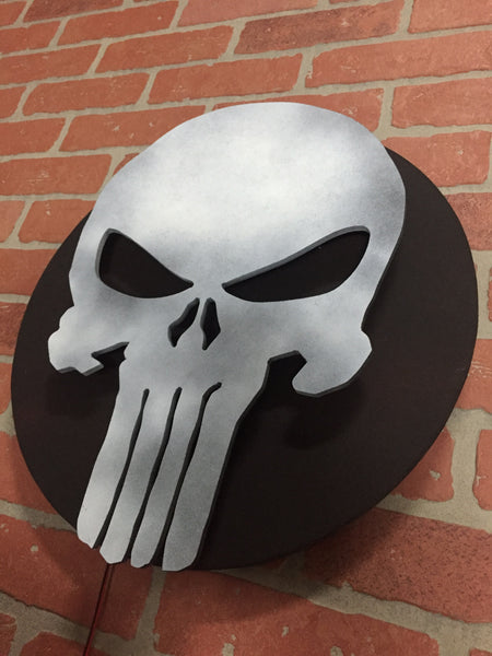 The Punisher Comic Book Superhero Illuminated Neon LED Skull Logo Wall Art for Mancave or anywhere else!