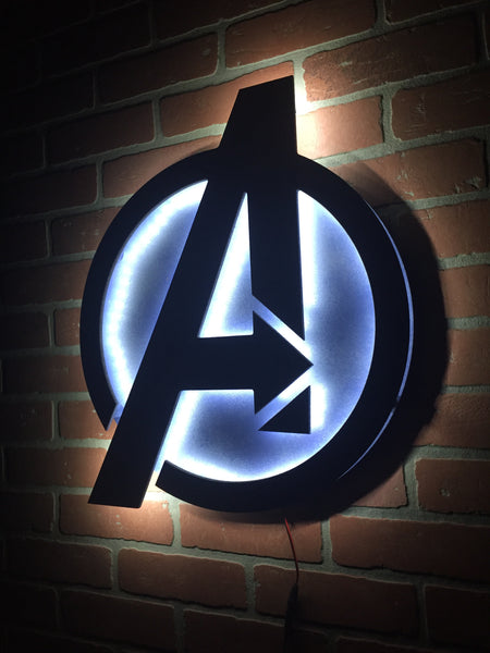 NEW!! Avengers Illuminated LED Backlit Logo Sign for Mancave, Gameroom or Child’s Bedroom