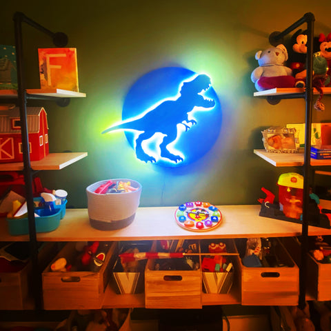 T-Rex Illuminated LED Backlit Neon Tyranosaurus Rex Nightlight for Nursery or Children’s Bedroom