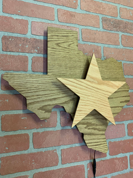 Illuminated LED Texas Pride Lone Star State sign for Bar, Man Cave, Garage or Game Room