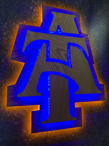 North Carolina A&T State University Illuminated LED Neon School Logo Wall Art