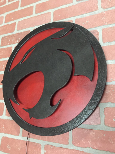 Illuminated LED 80's Thundercats Cartoon Logo for Mancave or Child's Bedroom