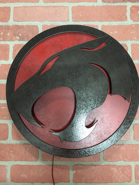 Illuminated LED 80's Thundercats Cartoon Logo for Mancave or Child's Bedroom