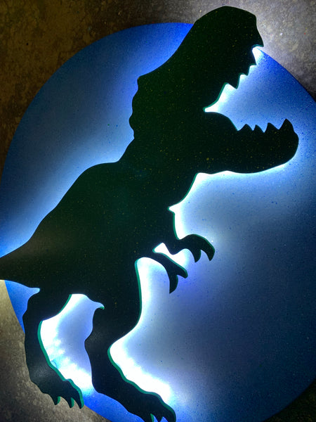 T-Rex Illuminated LED Backlit Neon Tyranosaurus Rex Nightlight for Nursery or Children’s Bedroom