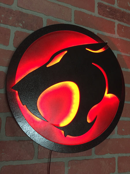 Illuminated LED 80's Thundercats Cartoon Logo for Mancave or Child's Bedroom