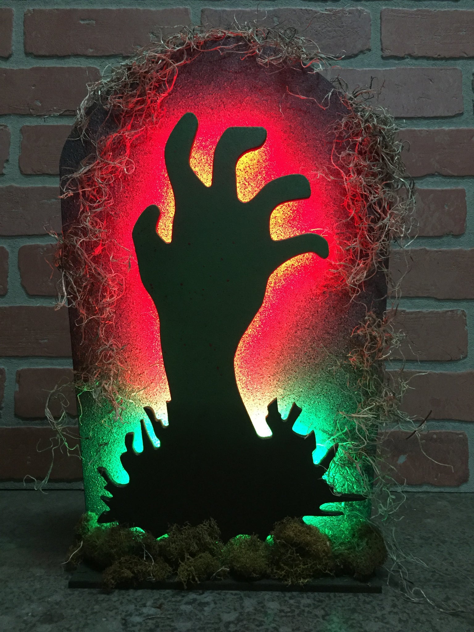 Illuminated LED Halloween Zombie Dead Tombstone Tabletop decor