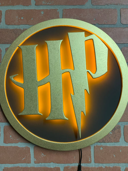 NEW!!! Illuminated Harry Potter Logo LED Night Light Sign for Childs Bedroom