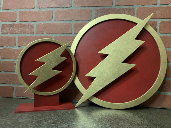 The Flash Matching Set of Illuminated LED Superhero Tabletop Wall Mount Night Lights for Mancave, Gameroom, or Children’s Bedroom