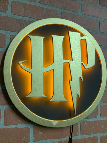 NEW!!! Illuminated Harry Potter Logo LED Night Light Sign for Childs Bedroom