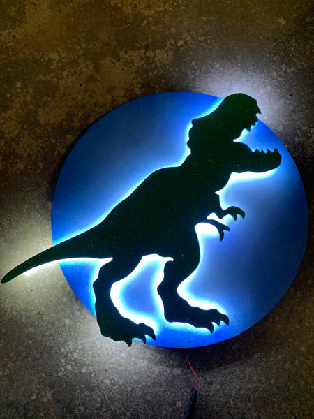 T-Rex Illuminated LED Backlit Neon Tyranosaurus Rex Nightlight for Nursery or Children’s Bedroom